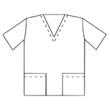 T1011 - Classic V-Neck top with 2 pockets (2X - 8X)
