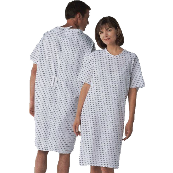 AMZ Hospital Gown Costume, X-Small. Pack of 3 White Hospital Gown. Reusable  Washable 100% Cotton Hospital Gown for Maternity and Nursing. Unisex