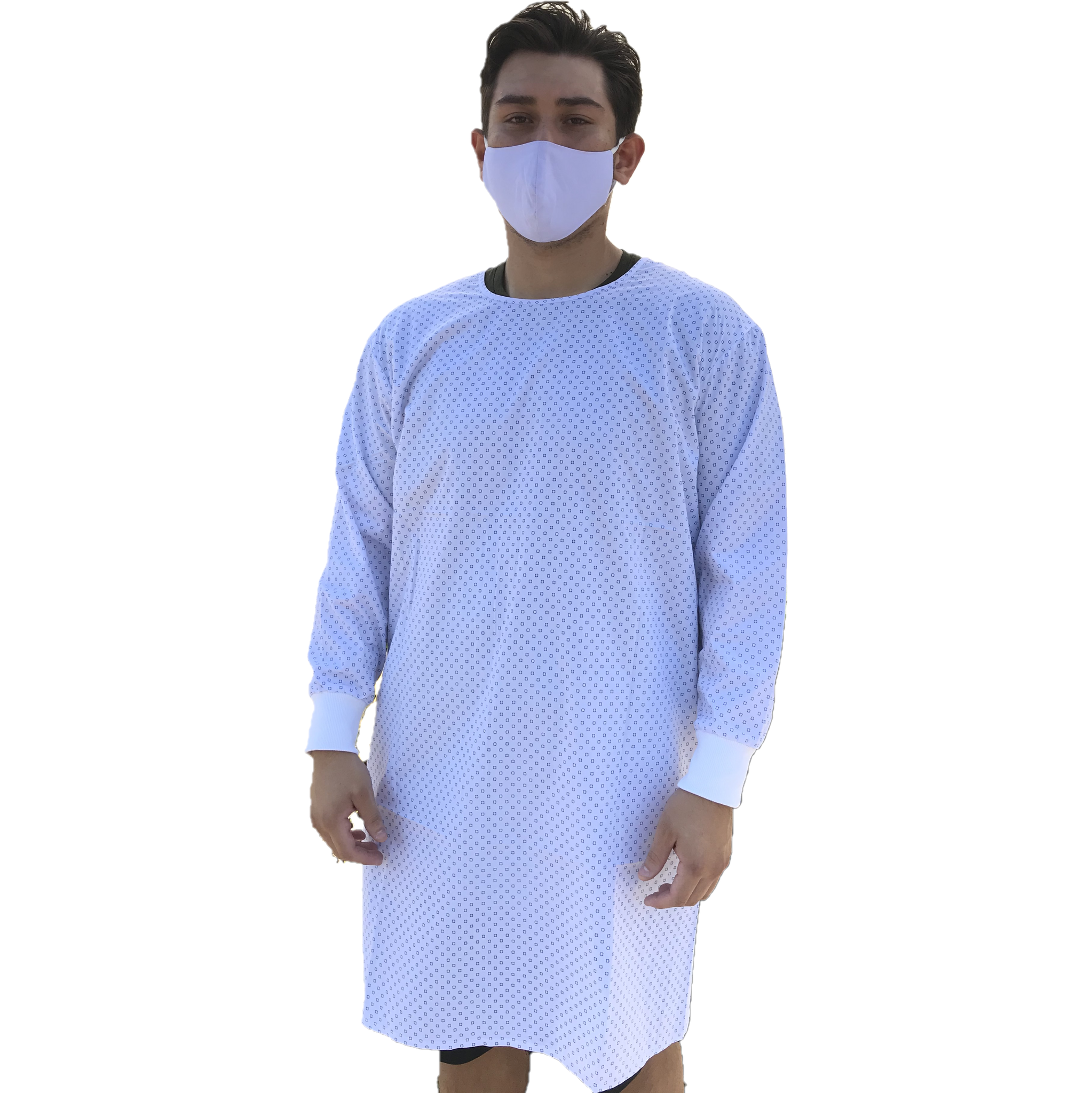 200 - Long sleeve nursing and hospital gown. Angel Uniforms & Scrubs 200 - Long sleeve nursing and hospital gown. Angel Uniforms & Scrubs