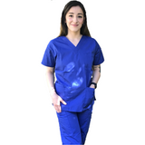 T3011 - Classic V-Neck top with 4 pockets (2X - 8X)