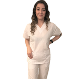 T3011 - Classic V-Neck top with 4 pockets (XXS - XL)